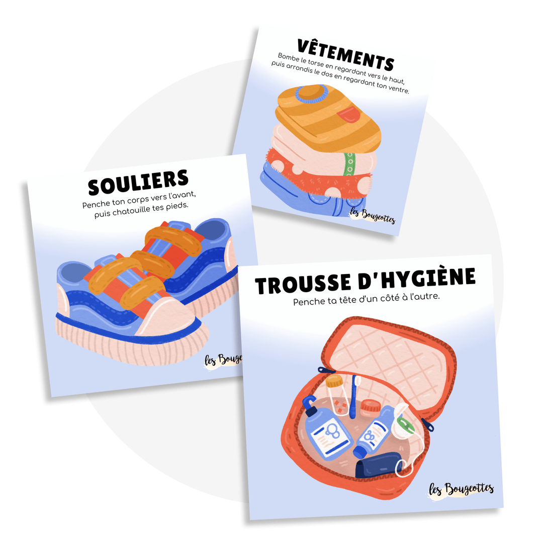 Cartes d'apprentissage - Valise du voyageurs - Familleonthego