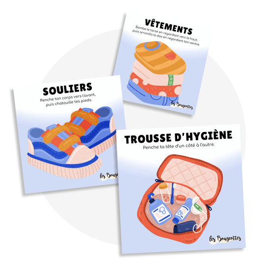 Cartes d'apprentissage - Valise du voyageurs - Familleonthego