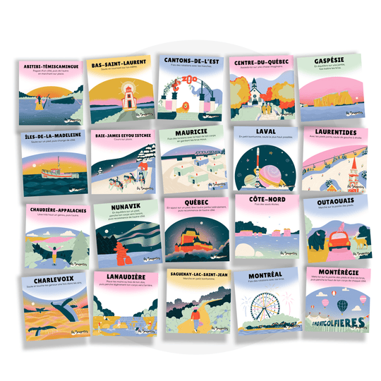 Cartes d’apprentissage - Voyage au Québec - Familleonthego