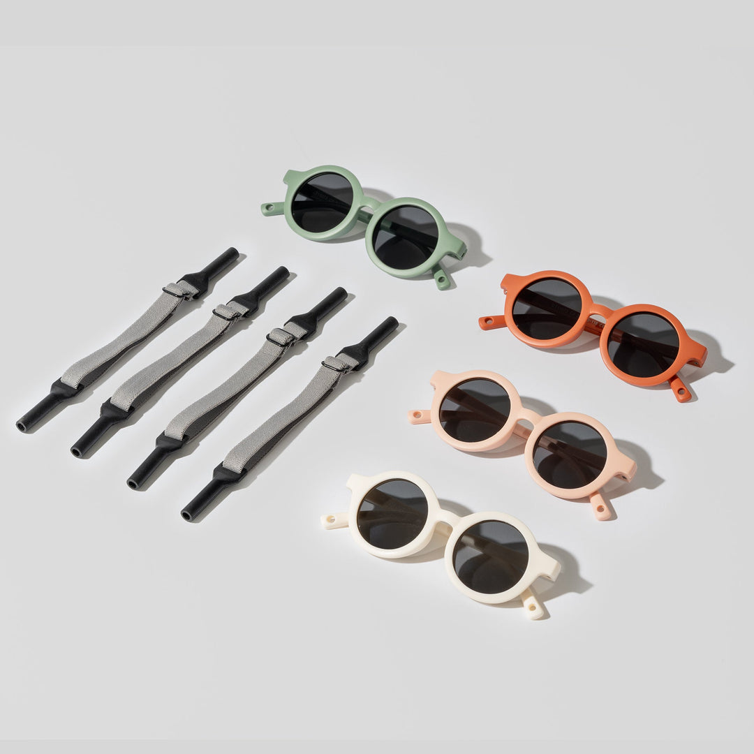 Lunettes De Soleil Polarisées Pour Bébé 0-36 Mois - Avec Sangle Réglable, Protection UV, Design Rond Et Doux